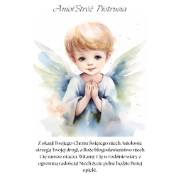 Personalizowany Plakat Anioła Stróża – Idealny Prezent dla Chłopca