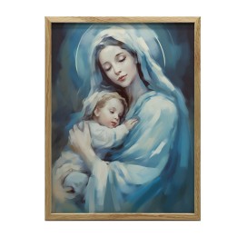 Plakat Maryja z Jezusem w ramie