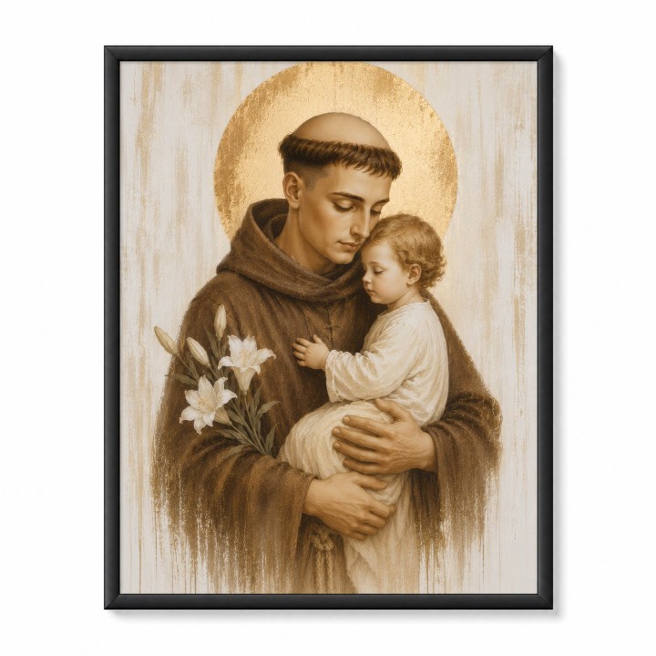 Obraz Świętego Antoniego z Padwy – Patron Rzeczy Zagubionych | Obraz Religijny