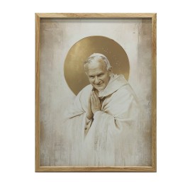 Obraz Święty Jan Paweł II - plakat religijny idealny do kontemplacji i refleksji.