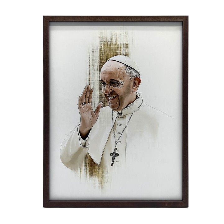 Plakat z Papieżem Franciszkiem – Radość i Miłość