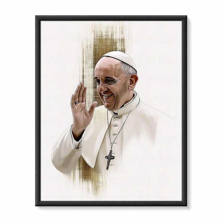 Plakat z Papieżem Franciszkiem – Radość i Miłość