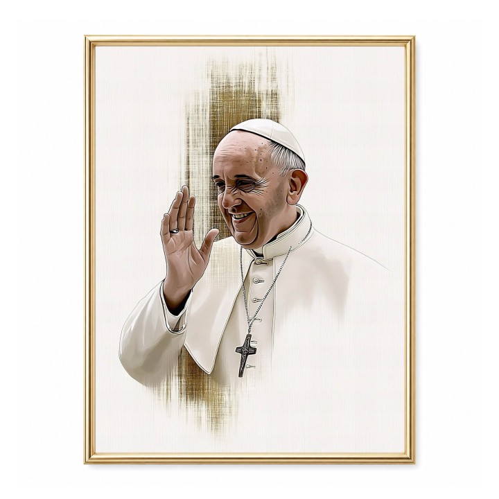 Plakat z Papieżem Franciszkiem – Radość i Miłość