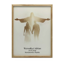 Plakat Miłość w Bożej Obecności - Piękna Pamiątka Ślubna