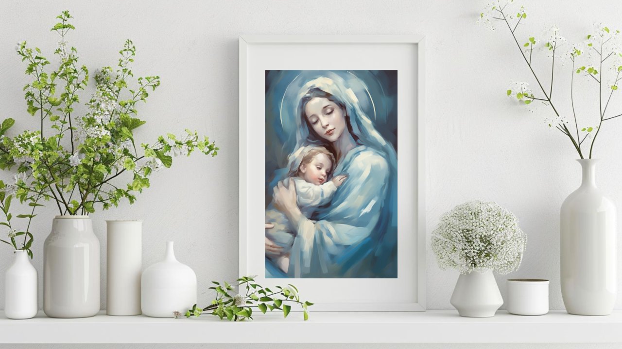 „Matka Boska z Dzieciątkiem” – Symbol macierzyństwa w sztuce religijnej i dekoracyjnej
